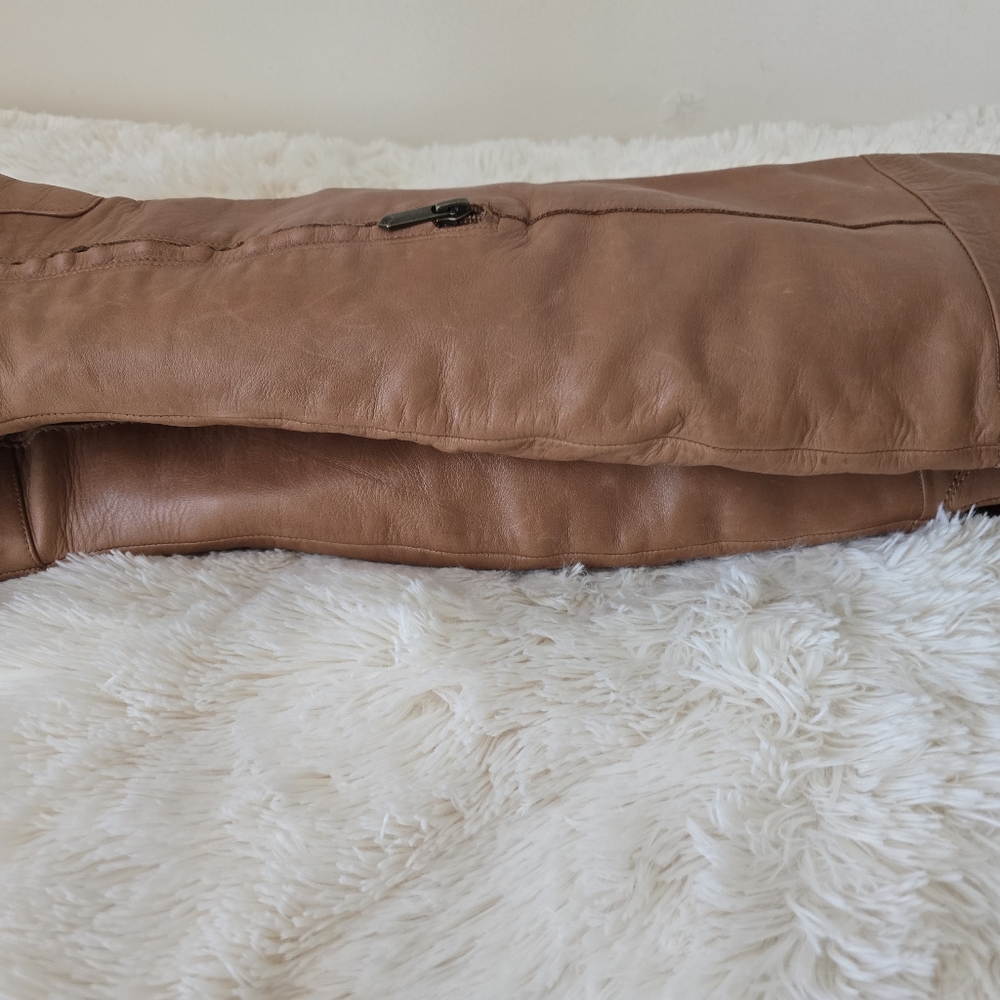Sam Edelman Cognac Leather Over the Knee Boots size 8.5 - Picture 5 of 14